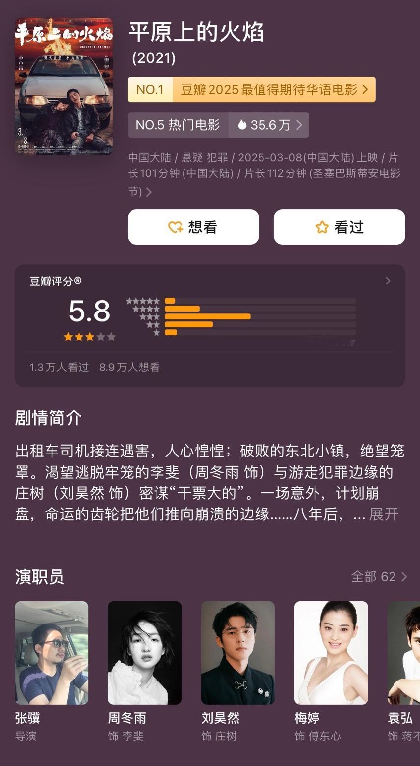 不吹不黑《平原上的火焰》打个分 ​​​