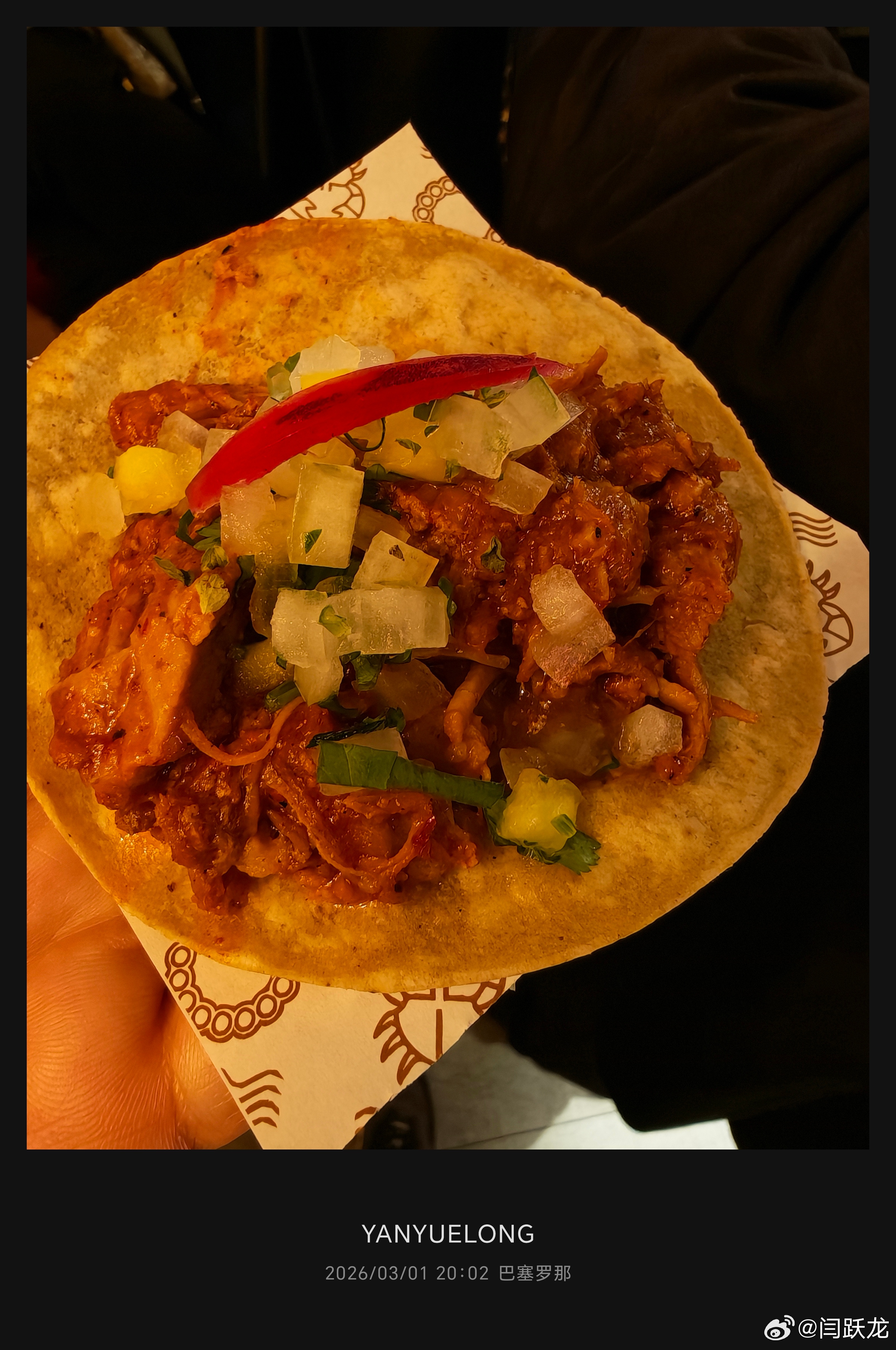 昨晚吃的墨西哥餐，那味道真是一言难尽。 西班牙·巴塞罗那