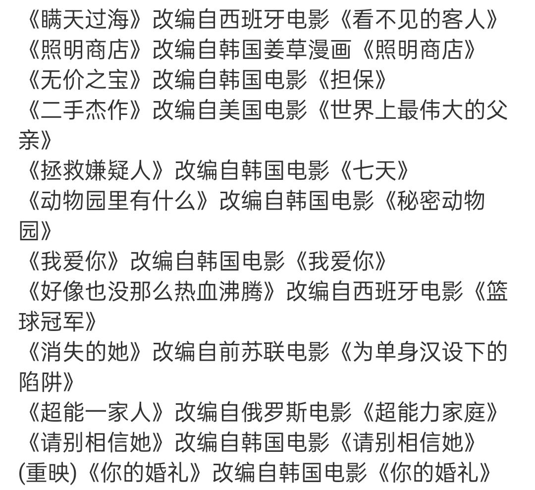 没想到，今年内地电影12部是翻拍，1部意外