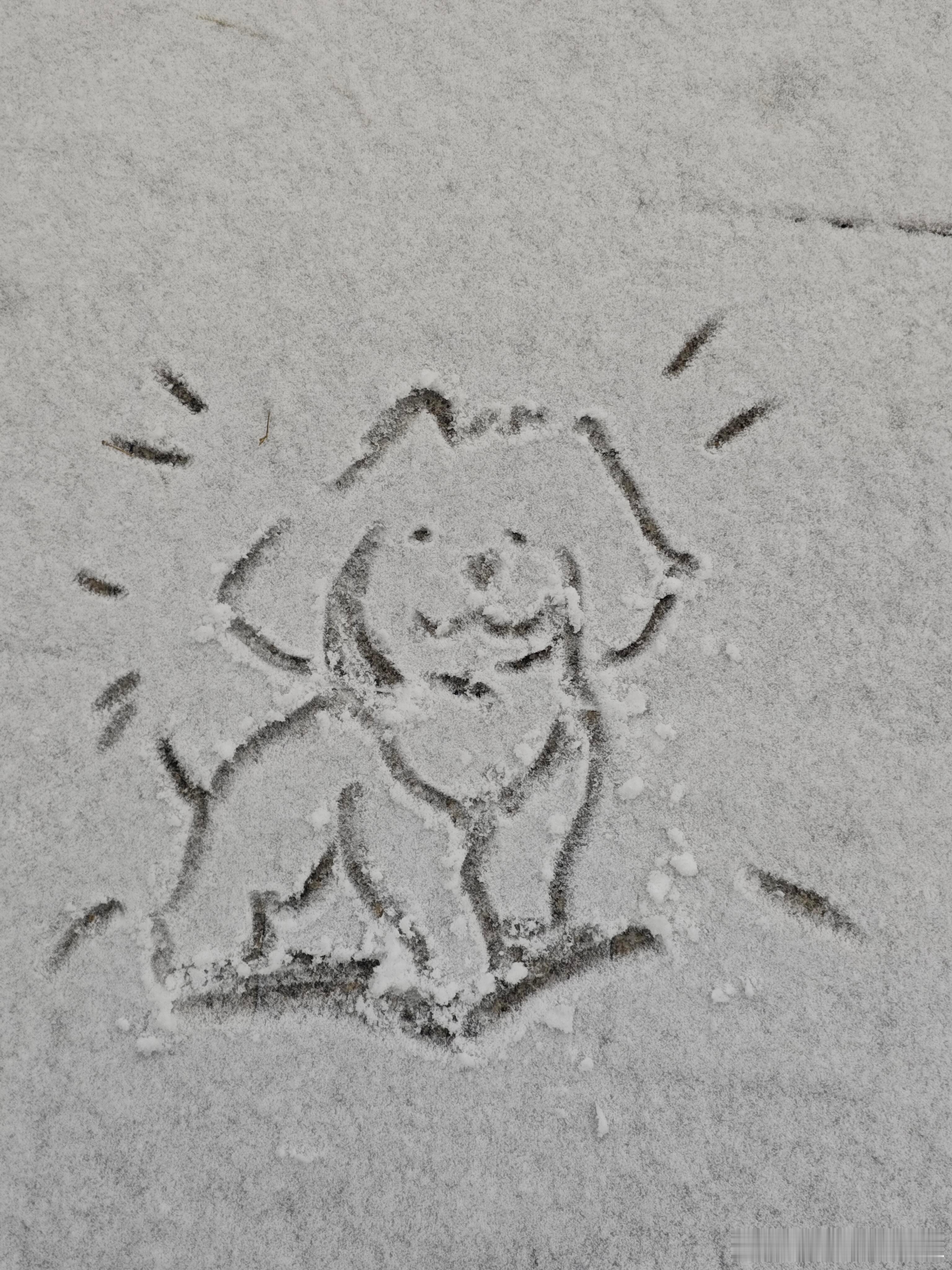 当在雪地发起画画挑战 