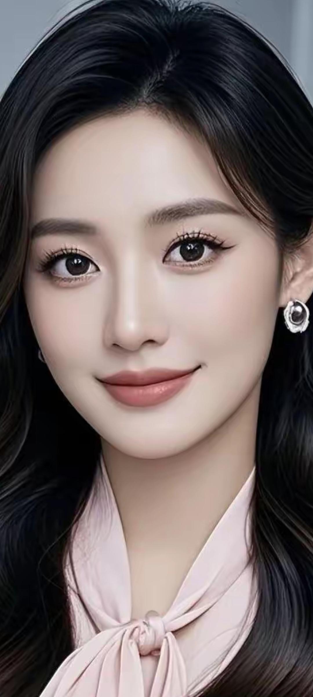 温柔甜美的微笑，粉色丝巾点缀，散发迷人魅力！😊✨