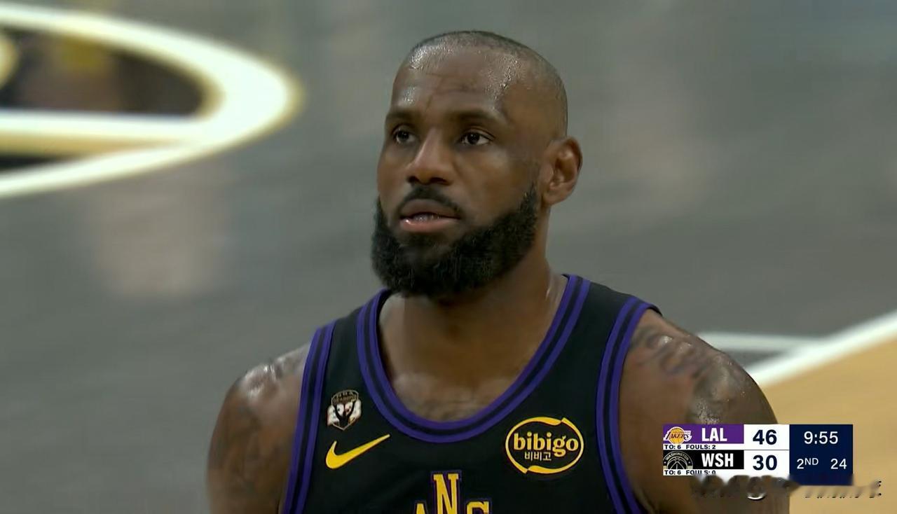 湖人老将詹姆斯的谦逊真是太让人感动了！在今天湖人客场以142：111大胜奇才的赛