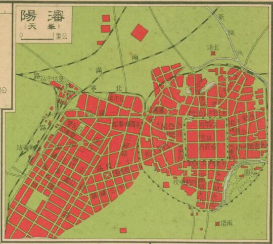 1939年沈阳（奉天）地图