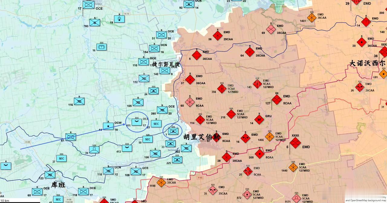 眼看着古利艾波列（胡里艾伯勒）就要掉了，乌军指挥官赶紧把多个机动部队调过来对抗俄