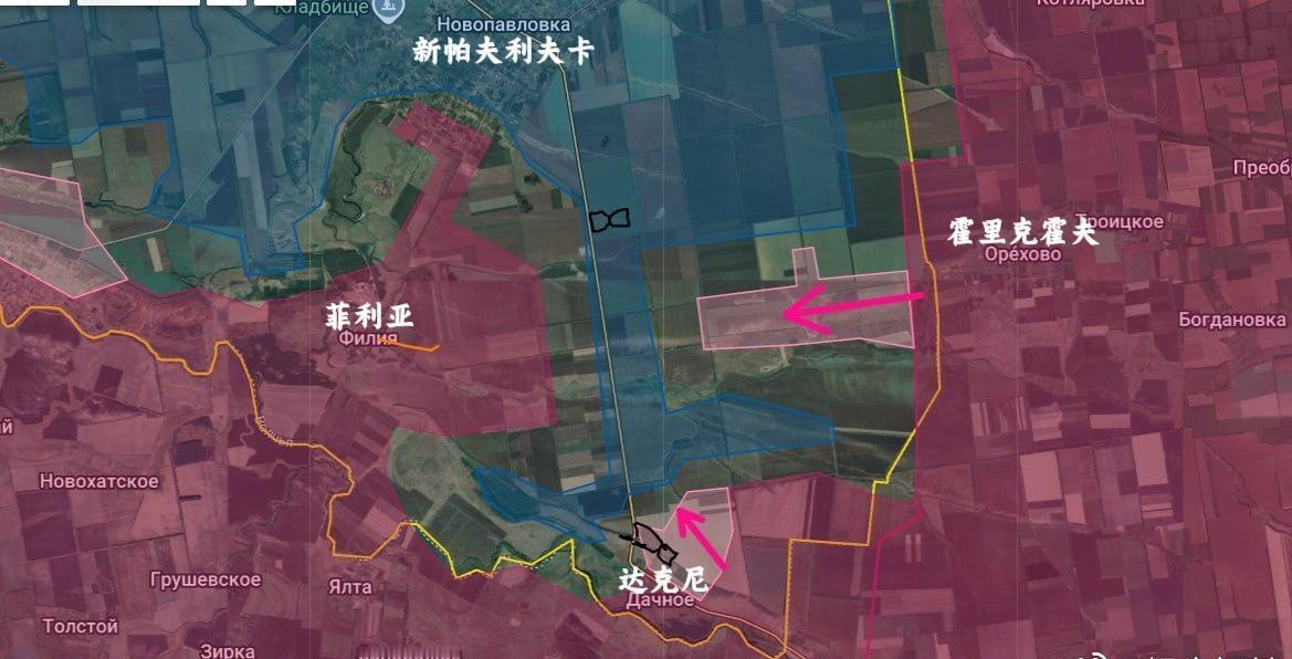 90坦克师这是要拉平新帕夫利夫卡南部，准备开始进攻了
Радов