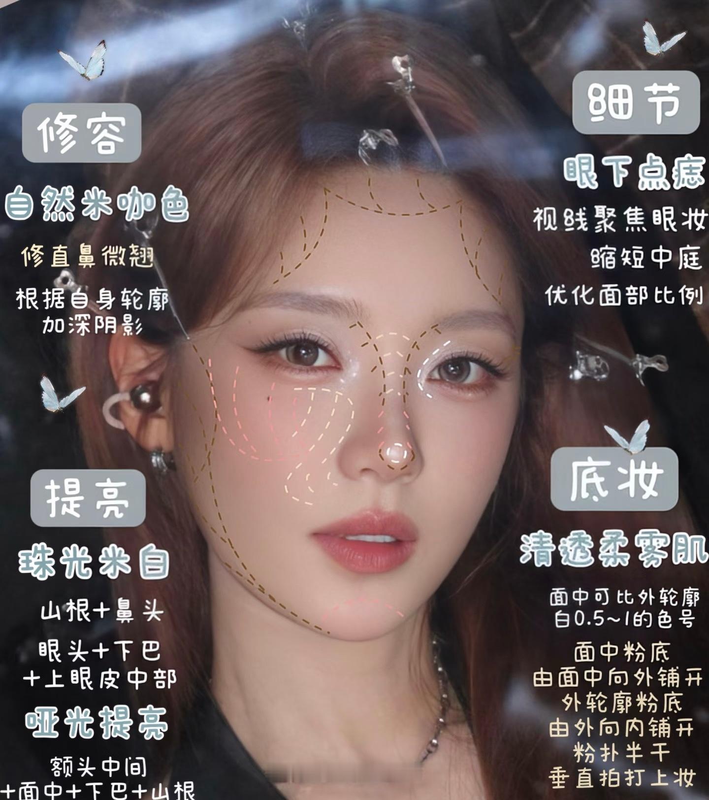 浪姐 张月的甜酷女团妆真的杀疯了！清透柔雾底妆搭配骨相修容，更能展现立体轮廓；大