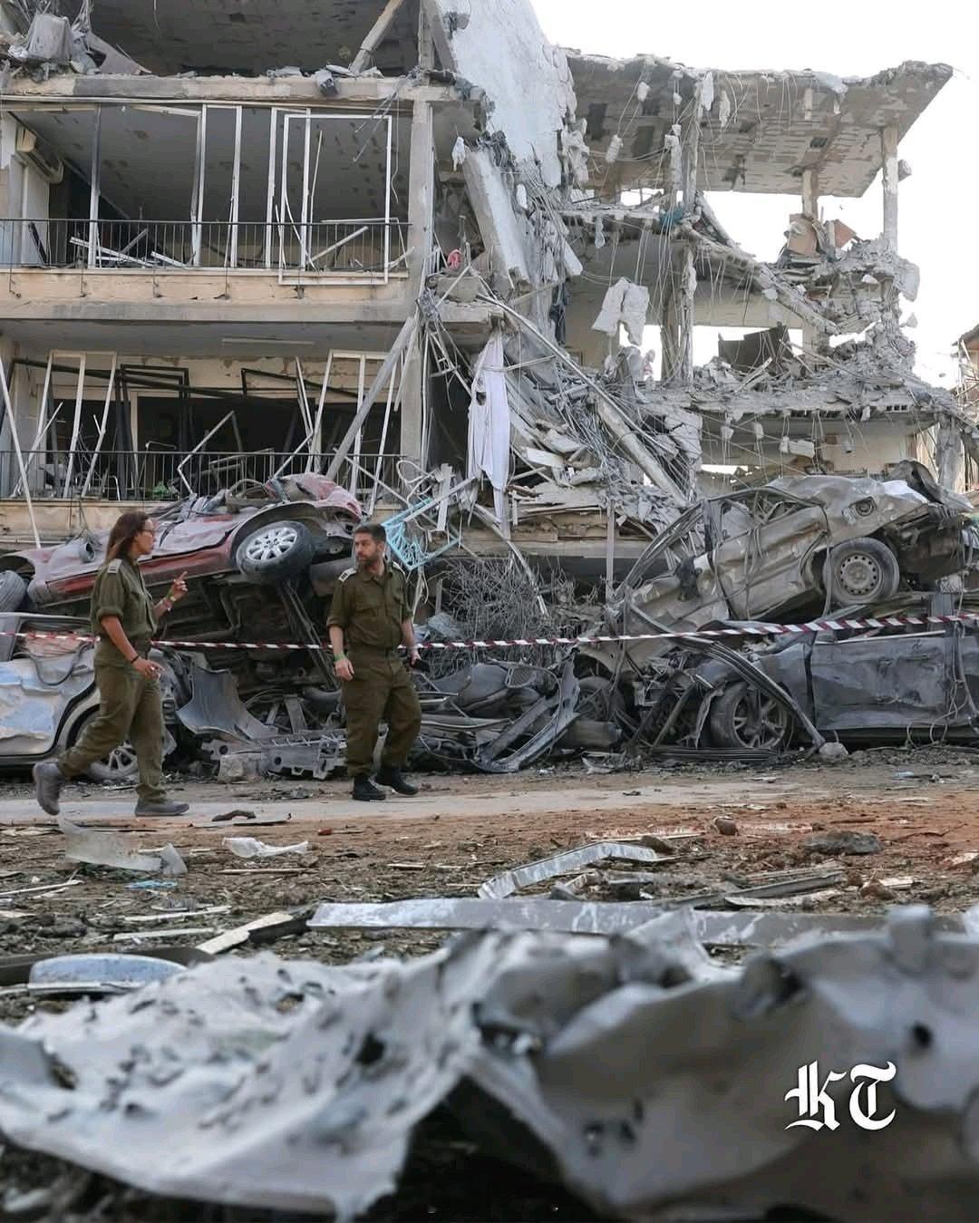 请注意：这不是加沙，这组图片记录的是以色列特拉维夫东部贝内贝拉克地区遭伊朗导弹袭