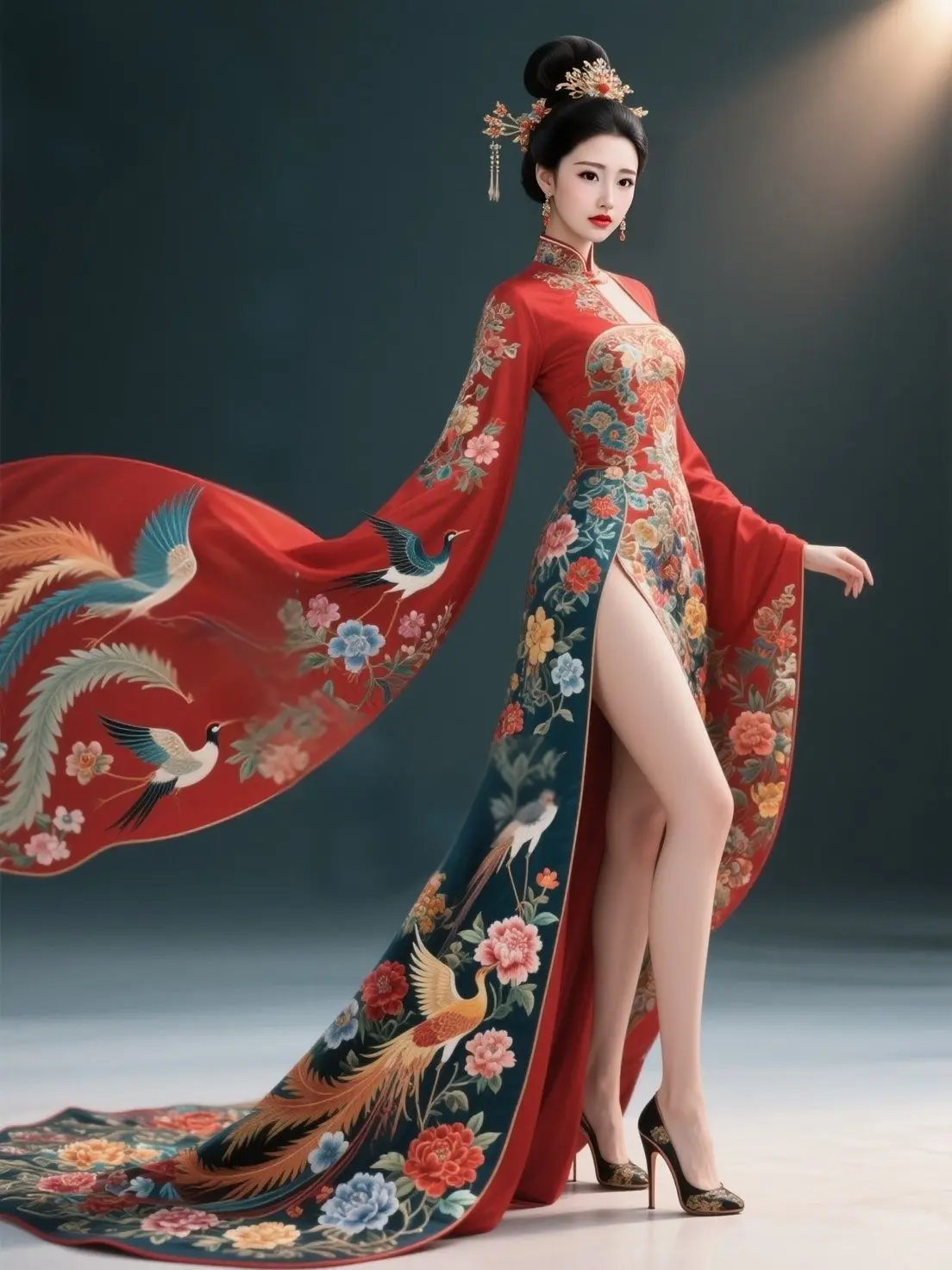 新中式御姐旗袍美人，东方韵味，旗袍禁欲系，美出高级感，氛围感
