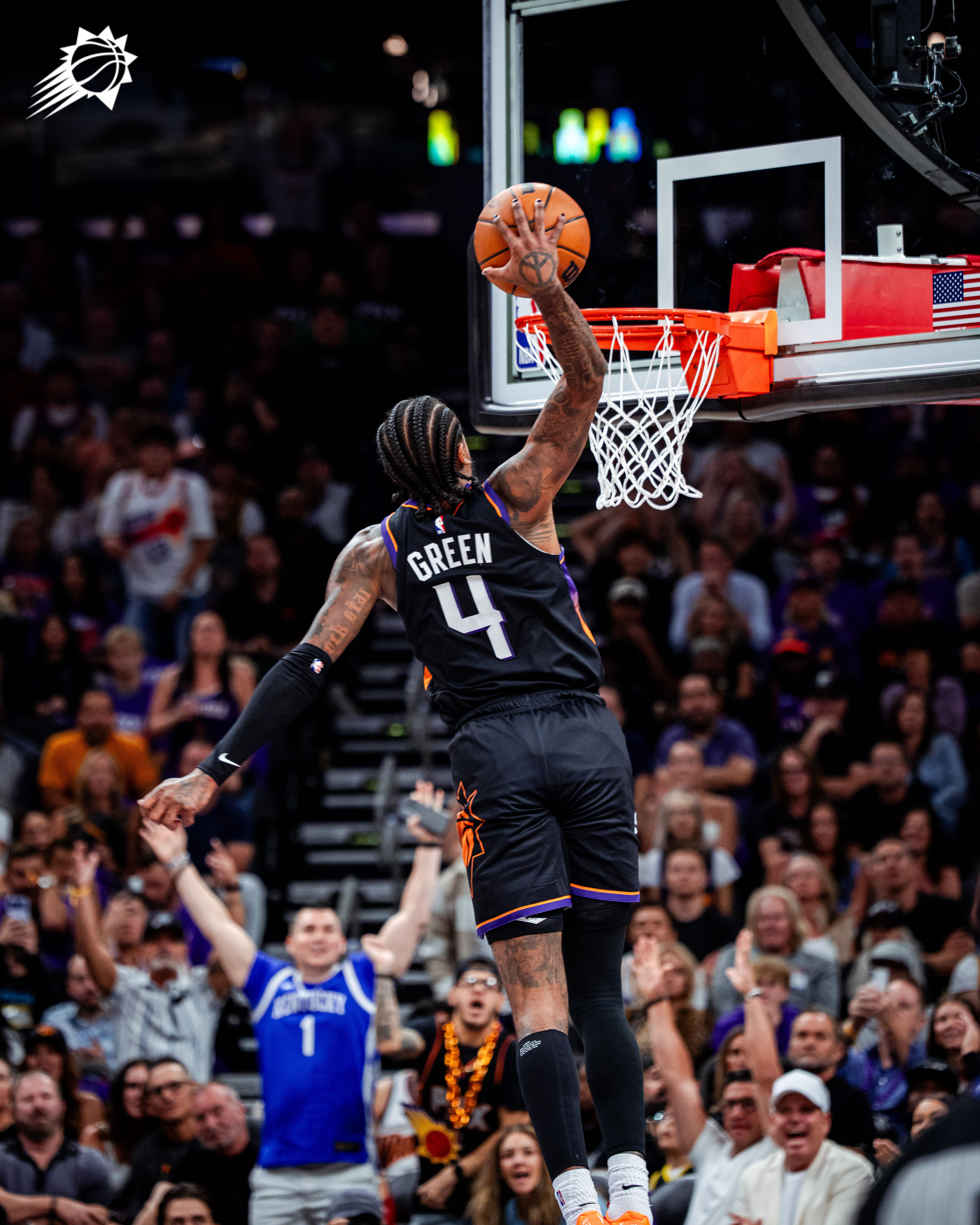 JG单臂劈扣💥全场被点燃🔥🔥菲尼克斯太阳 ｜勇士vs太阳