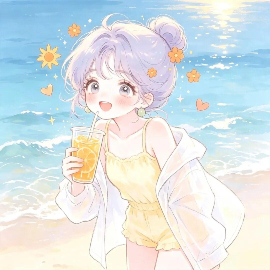 女生头像｜花海与海风，是夏日限定温柔