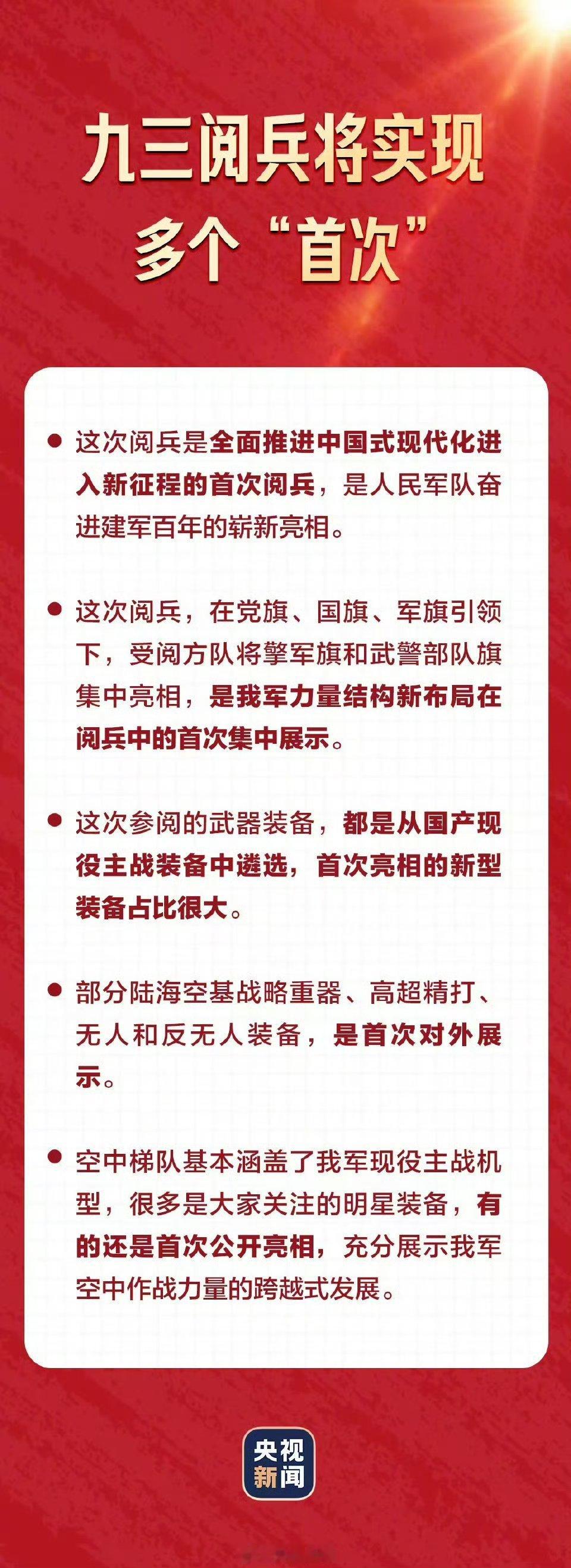 总能整出点新花样来[赞][赞]本次阅兵的数个首次 ​​​