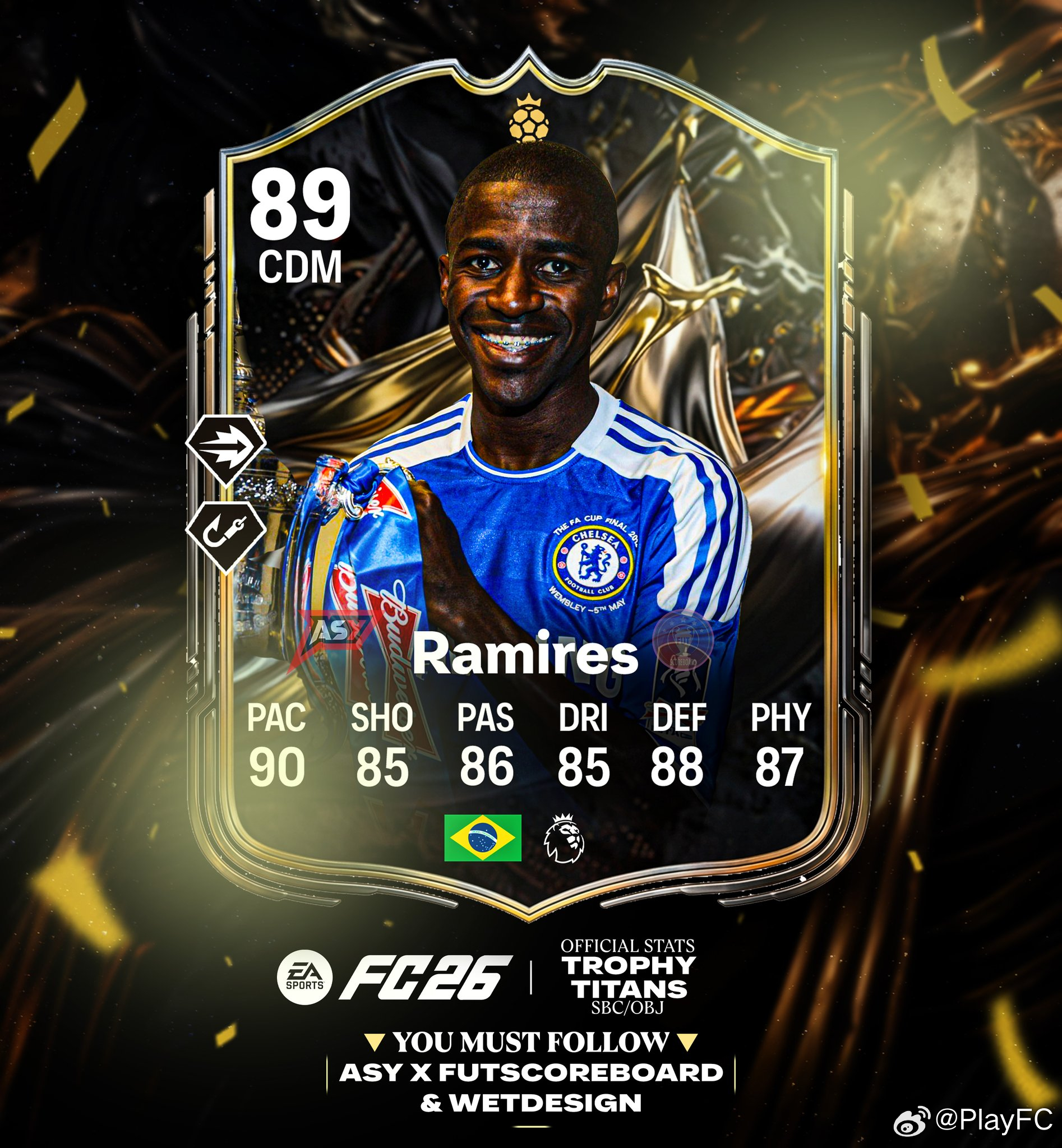 奖杯泰坦拉米雷斯SBC的正式数据。FC26