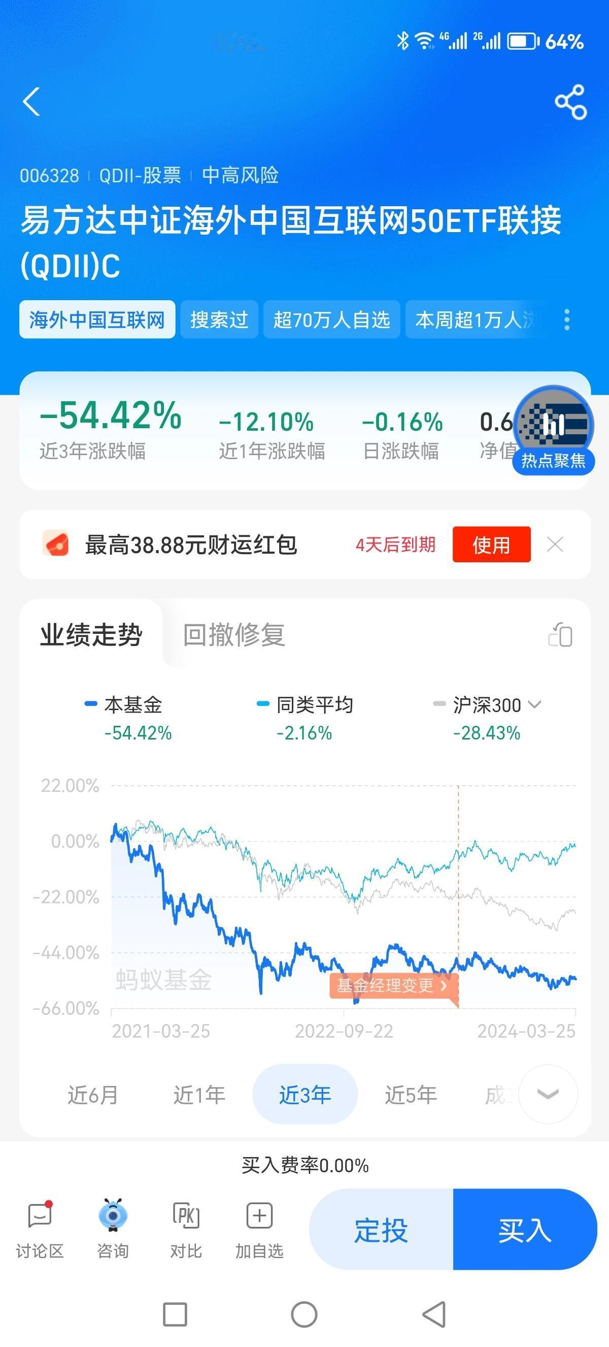 其实互联网真的比医疗更难，三年前直线下跌，底部横盘震荡快2年了[捂脸]关键最近一