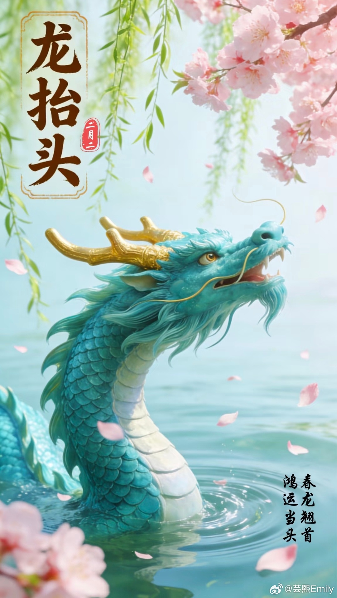 春分遇到龙抬头2026的春天太浪漫了春分平分昼夜温柔，二月二祥龙昂首启运双吉相逢