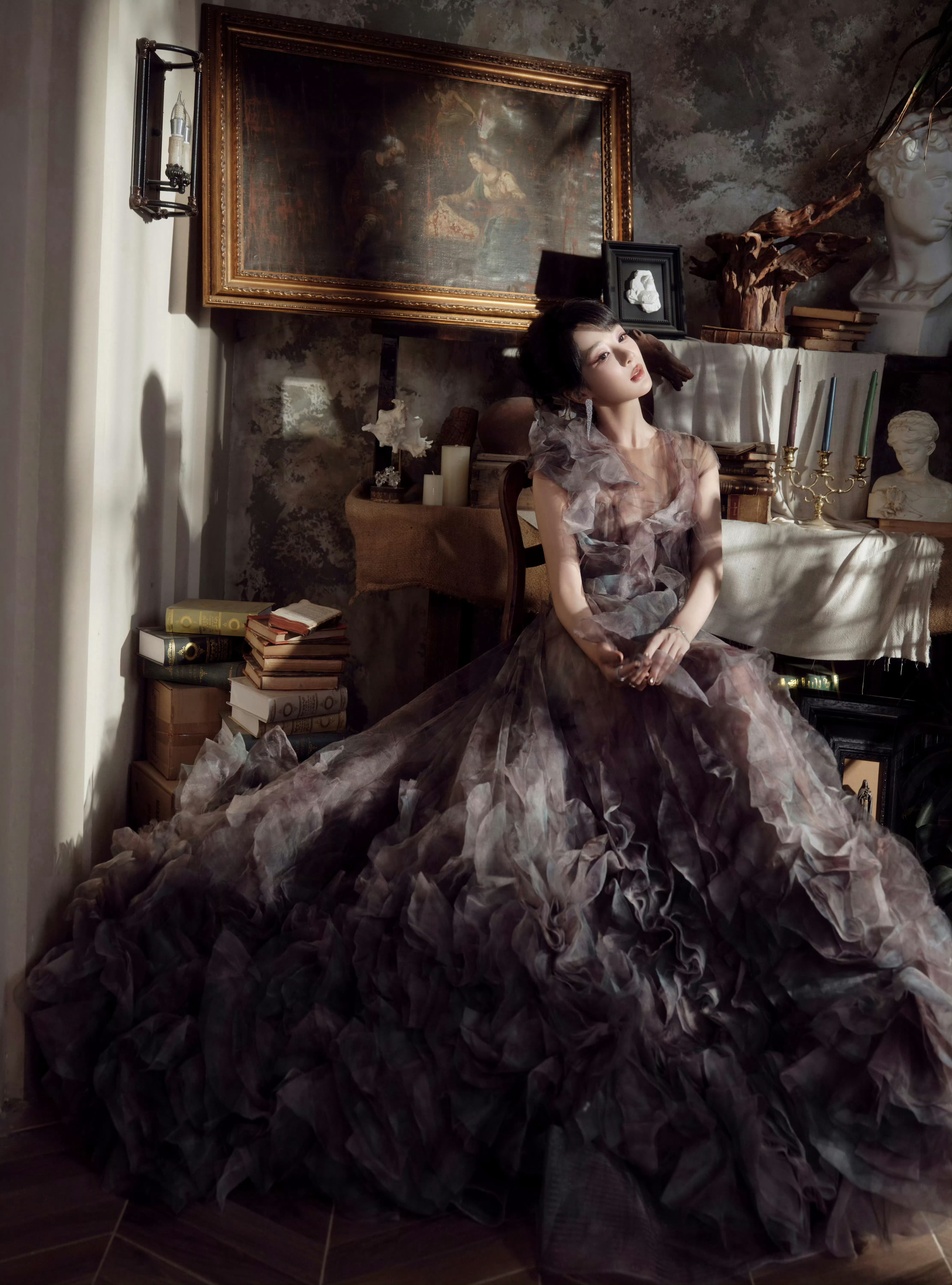 杨紫 × 今日品牌直播活动造型大片 📸in Marchesa 2025春夏定制