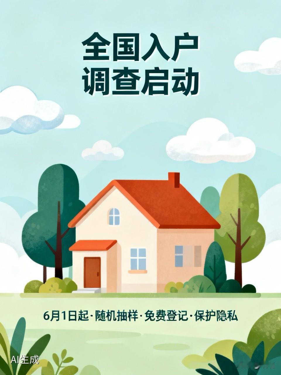 6月1日全国入户调查启动，居民配合与防骗指南

6月1日起，全国将开展人口固定样