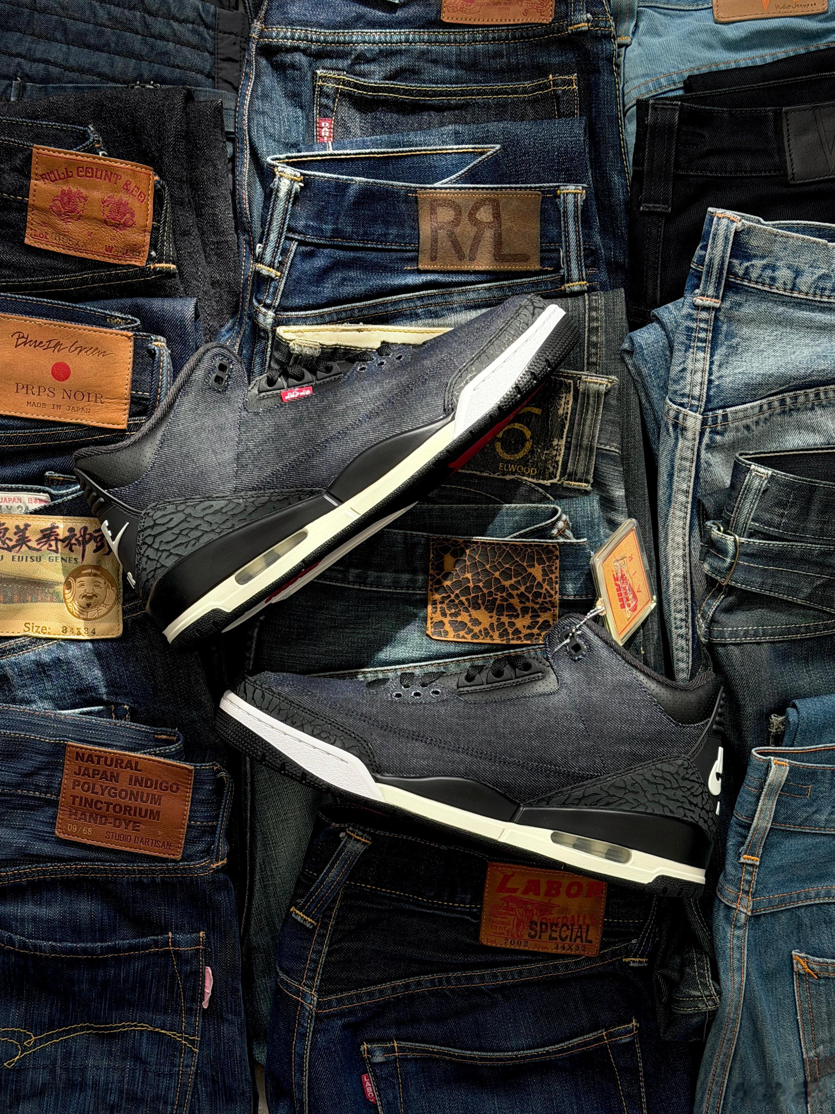 Air Jordan 3 x Levi's收到了新年的第一双新鞋😍鞋控日常牛仔