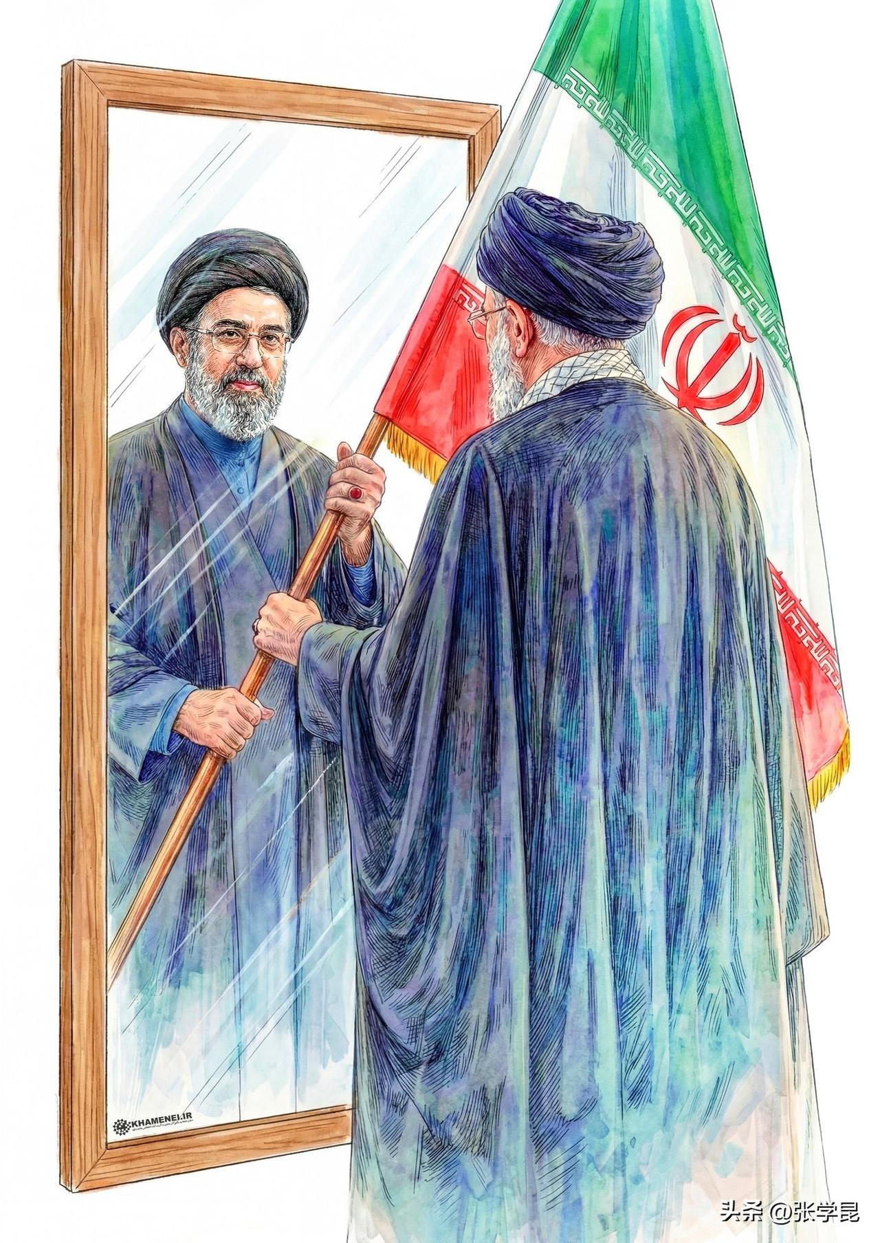 已故伊朗最高领袖哈梅内伊的社交媒体账号今天（3月9日）发文并配图说：“最高领袖专