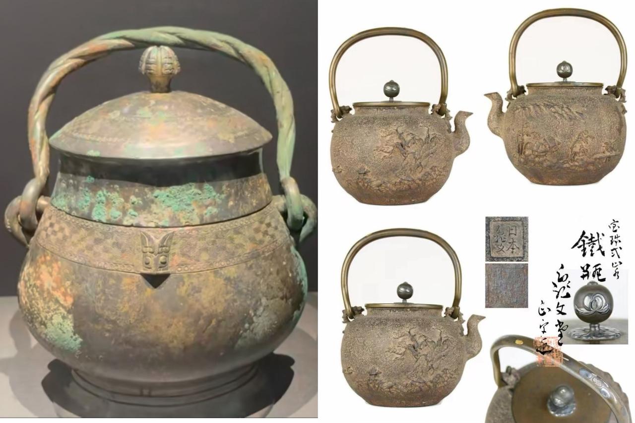 龟文堂的s提梁灵感来源于这件青铜器吧。传奇的铸金大师——波多野正平，他又名秦正平