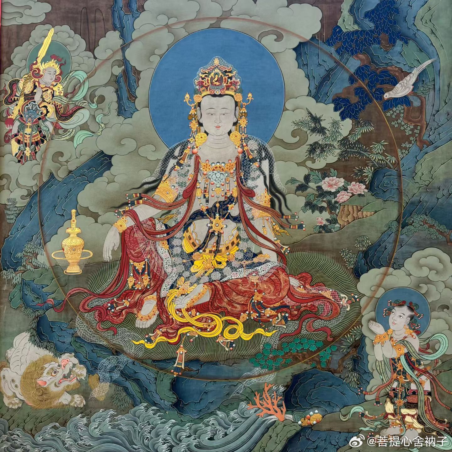 心若明镜，不染尘埃；行如净水，自照天光。   ——修行在时时勤拂拭，让本心澄澈如