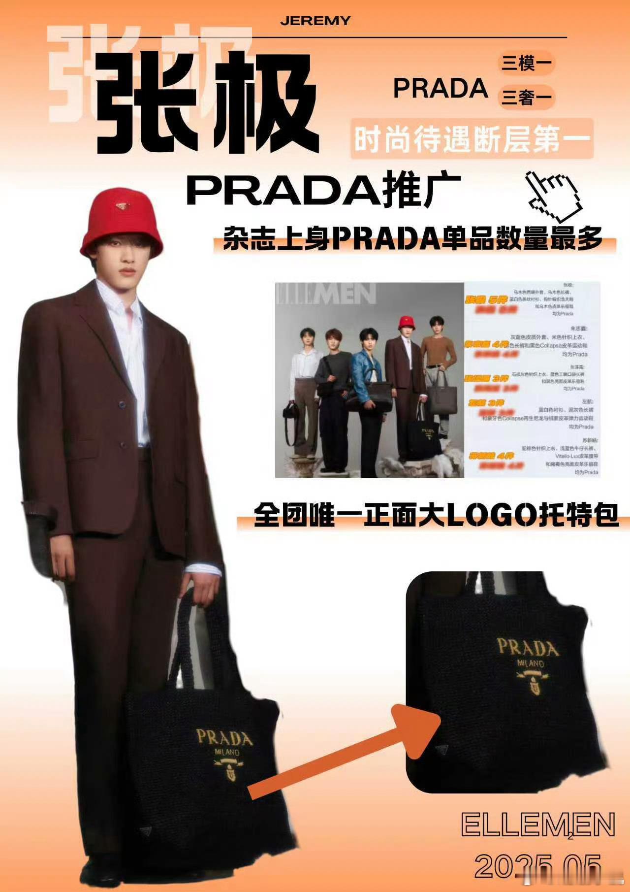 TOP解锁Prada预告图团资源完全该对张极说谢谢，全靠有张极顶级时尚表现力每次