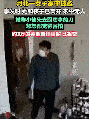 河北，一女子家中3万的黄金首饰被偷，然而查看监控后，小偷的一个举动，却让女子大感