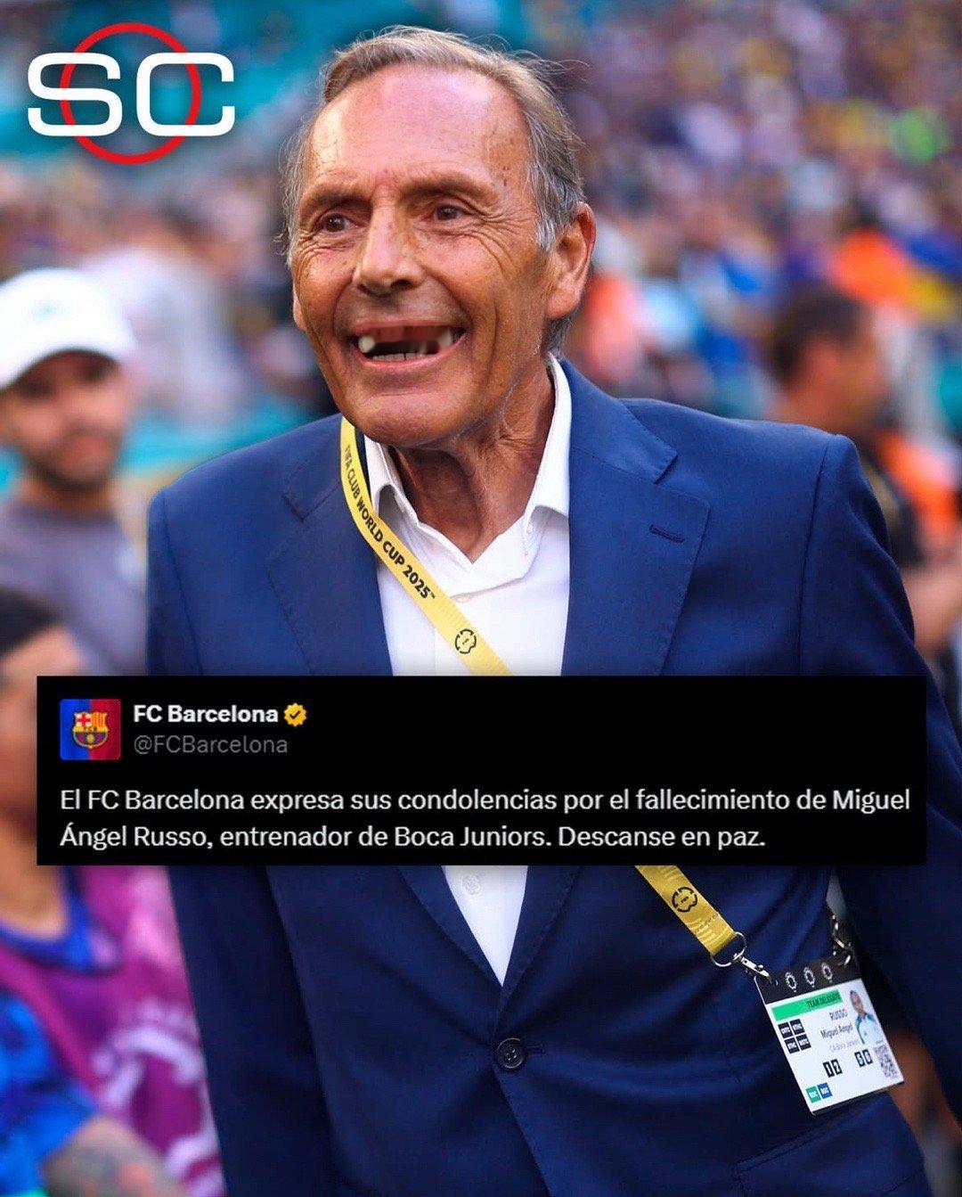 🇪🇸巴萨和皇家马德里俱乐部告别米格尔·安赫尔·鲁索。🕊🇦🇷鲁索 ​​​