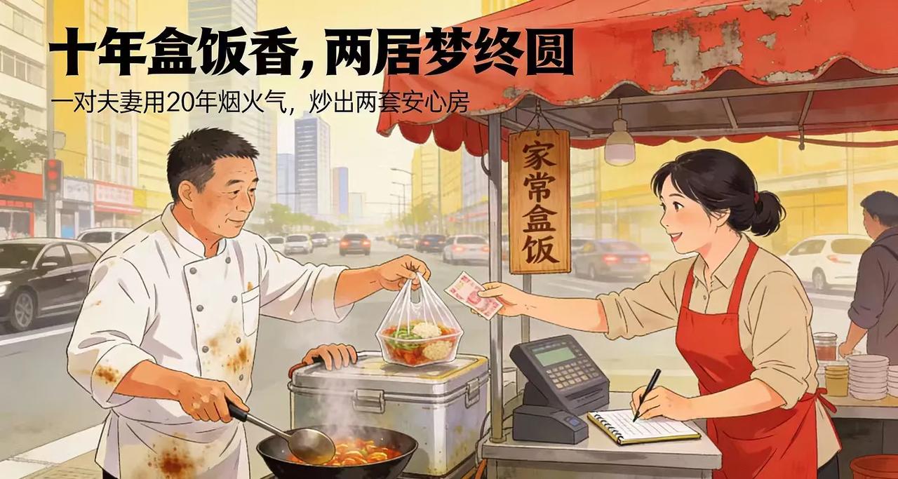 夫妻档十年盒饭攒下两套房：每天炒200份菜，凌晨三点起床，深夜收摊的“盒饭经济学