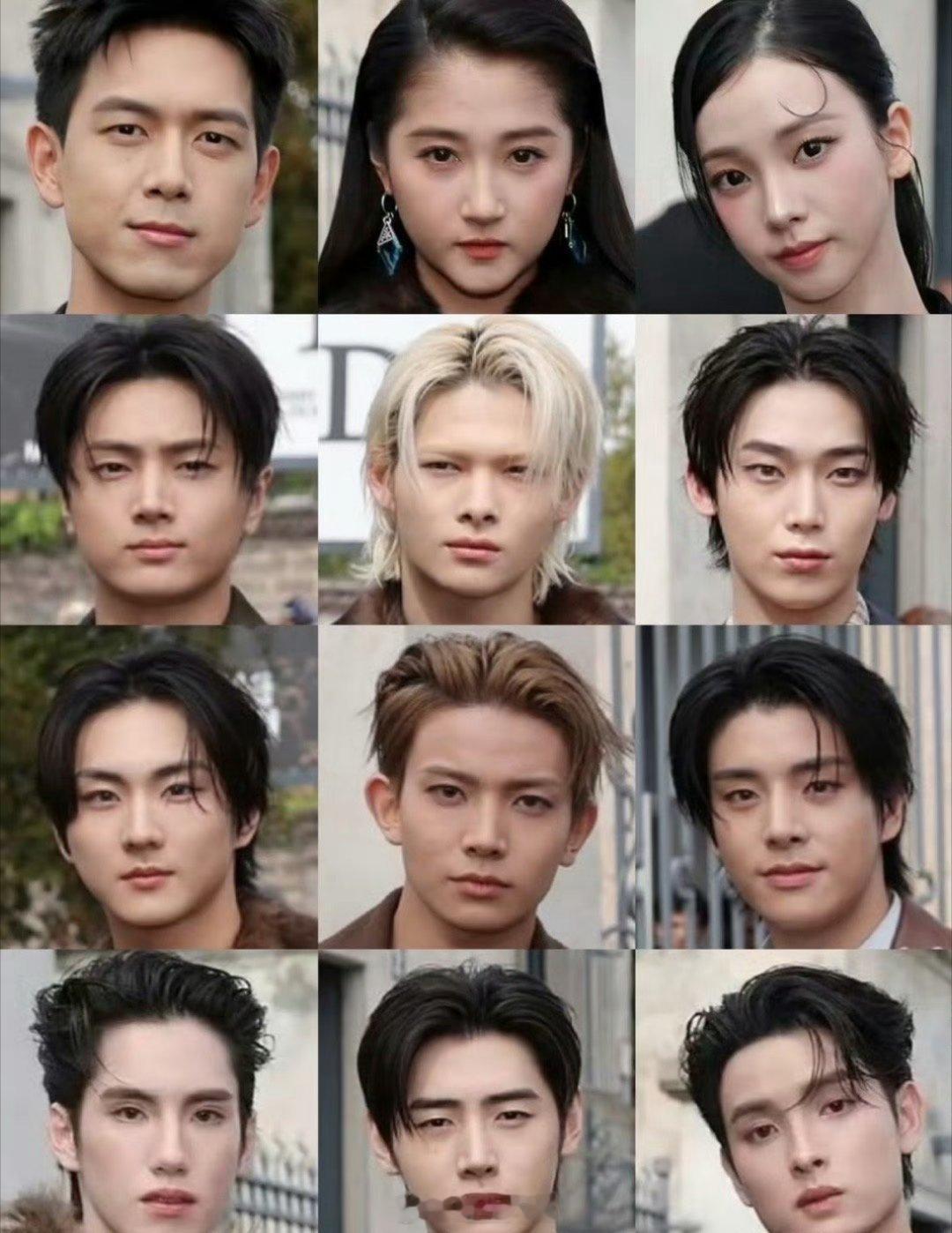 网友汇总的Prada大秀的男女艺人的G社怼脸生图，男艺人和女艺人全部都有呢，客观