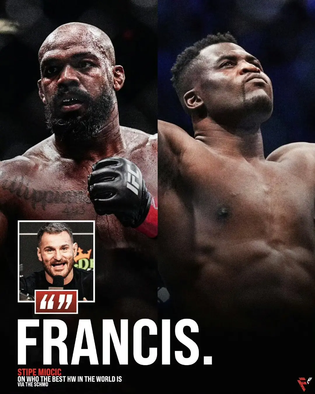 MMA新闻！①火警”斯蒂普·米欧奇表示：地表最强男是“铁血战士”佛朗西...