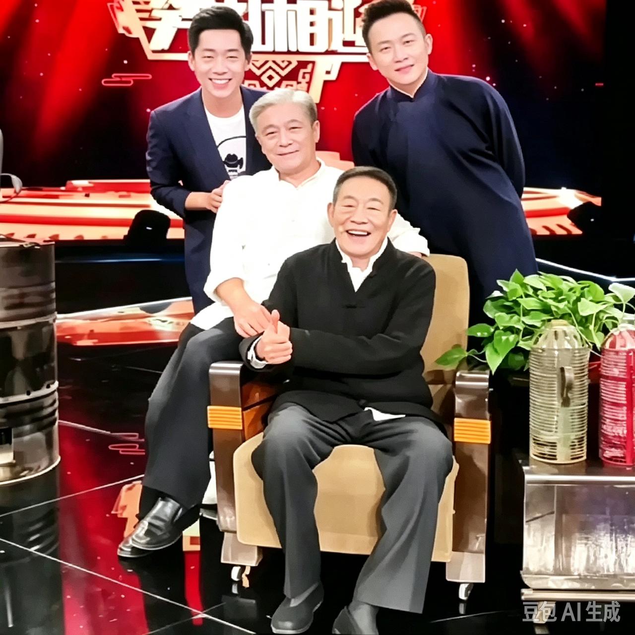 刷到这张老照片真挺感慨。杨少华、马志明俩老爷子手紧紧攥着，笑得那叫一个实在。看着