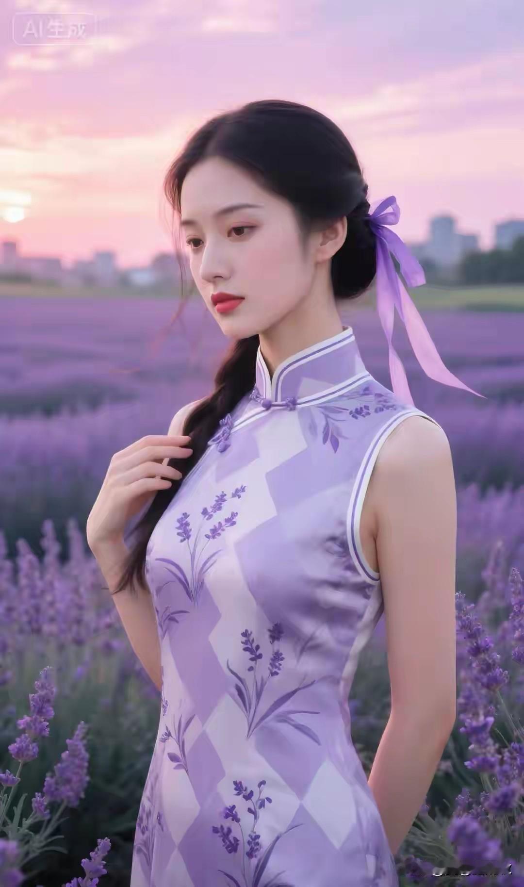 中国服饰，传统文化
旗袍佳人，优雅端庄
美艳绝伦，出水芙蓉
亭亭玉立，面若桃花