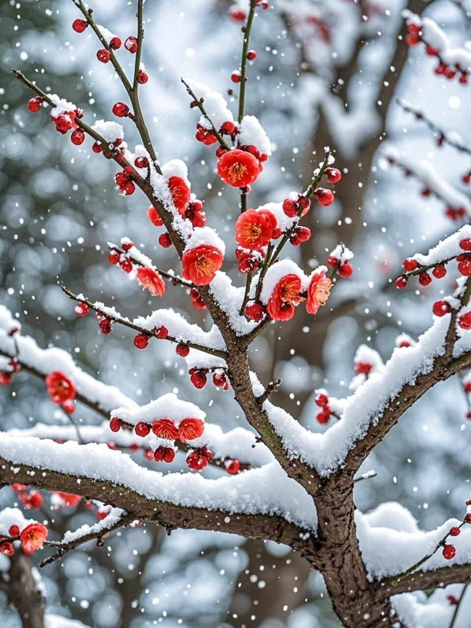 上联:风吹竹海千波绿，诚激下联:雪润梅山万岭红。