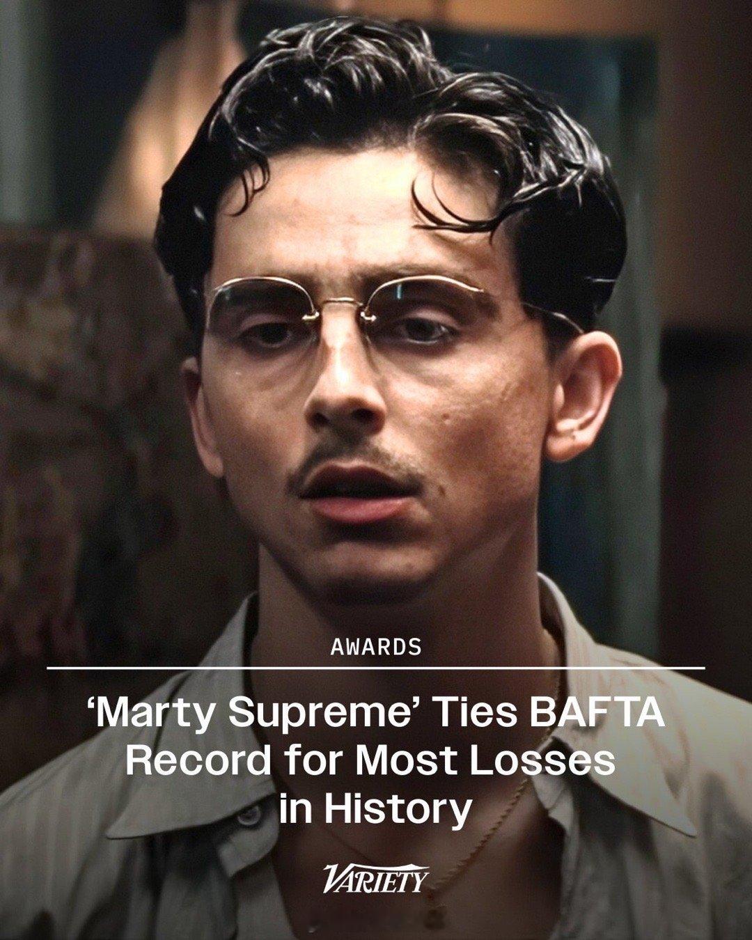 《至尊马蒂》创下BAFTA（英国奥斯卡）最失望纪录，11项提名全部落空（0胜11