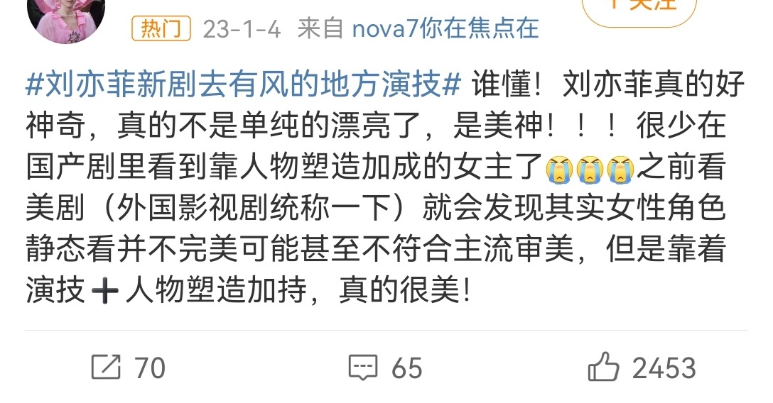许红豆——刘亦菲所有角色我的最爱TOP2，我也不得不说就是刘亦菲本人给许红豆赋魅