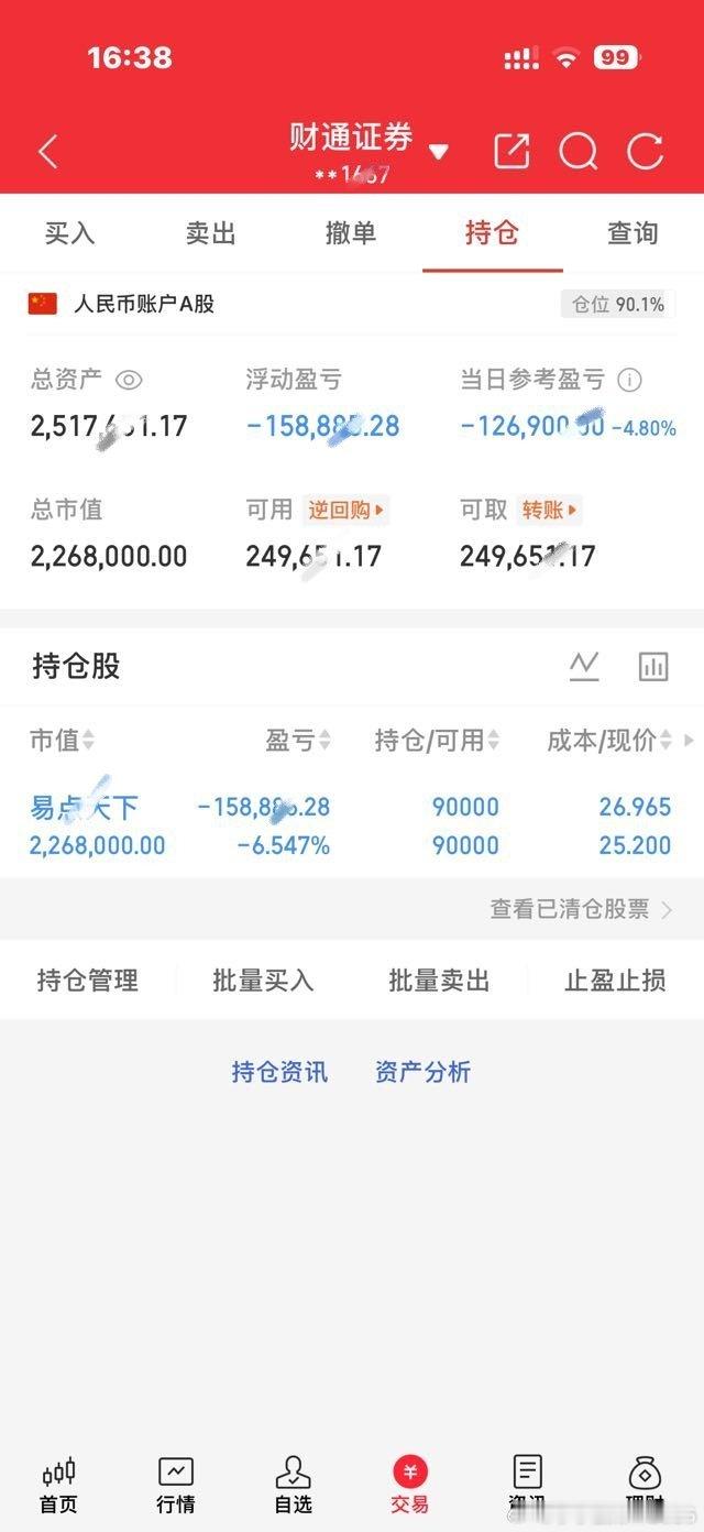 今日操作：100个起步继续持有：易点TX     看到的朋友点个赞，扣一波“17