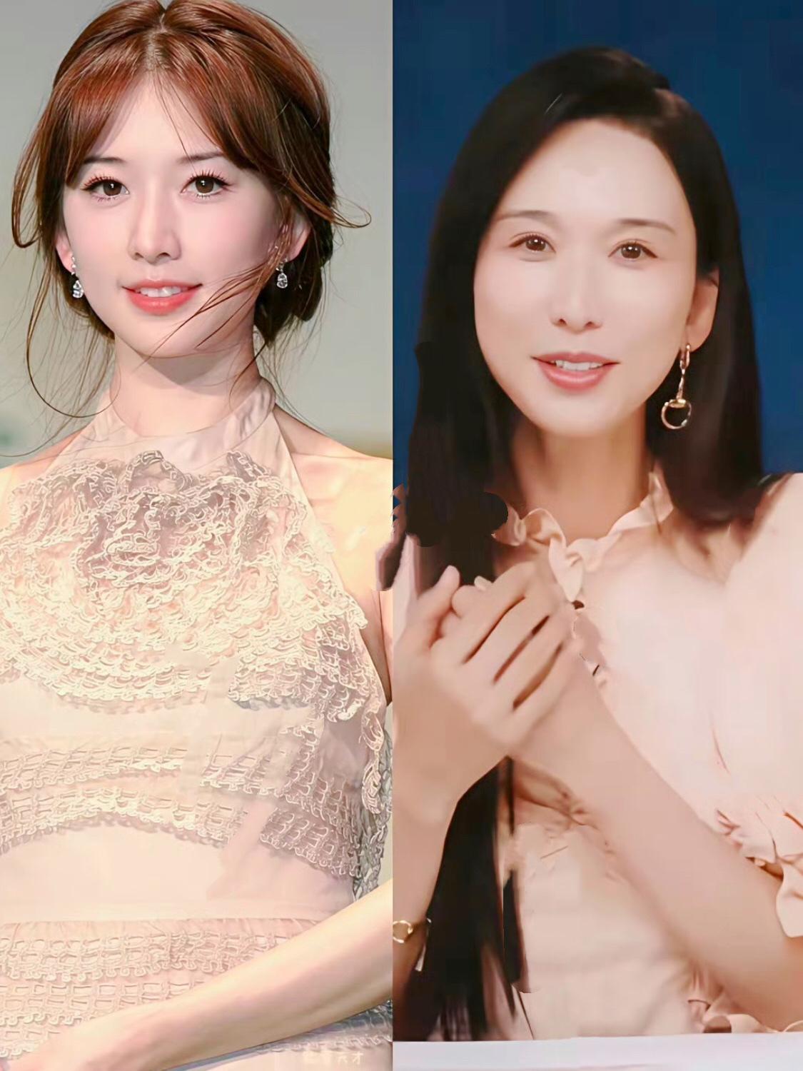 再看林志玲的近期画面，眼窝微微凹陷，发际线也悄悄后移，原来就算是女神，也躲不开岁