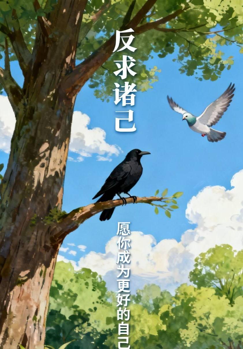 成为更好的自己

乌鸦觉得森林里的动物都嫌弃自己，决定离开。鸽子告诉它，若不改变
