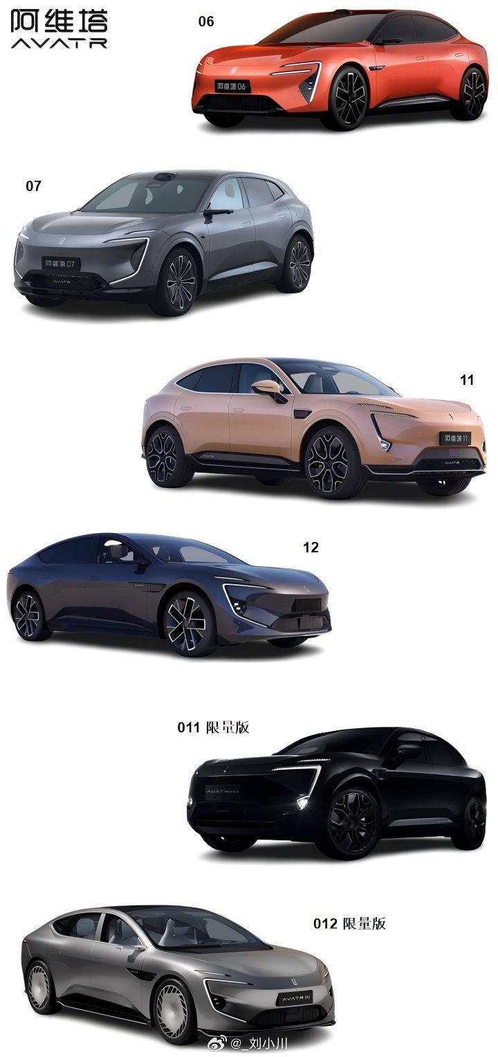 阿维塔  阿维塔系列车型全家福，大家买了哪个，大家想买哪个[举手]  