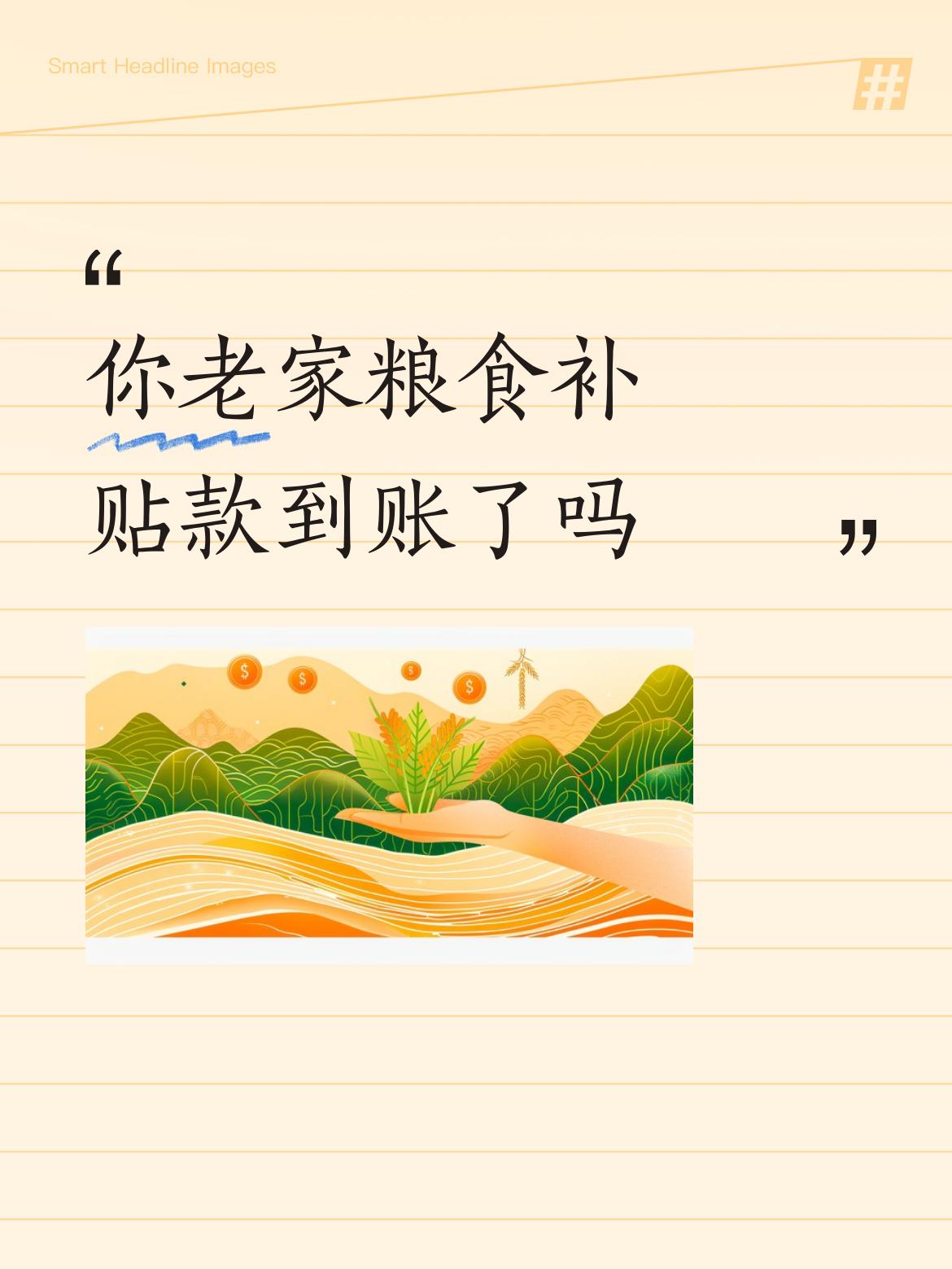 你老家粮食补贴款到账了吗没有耒。