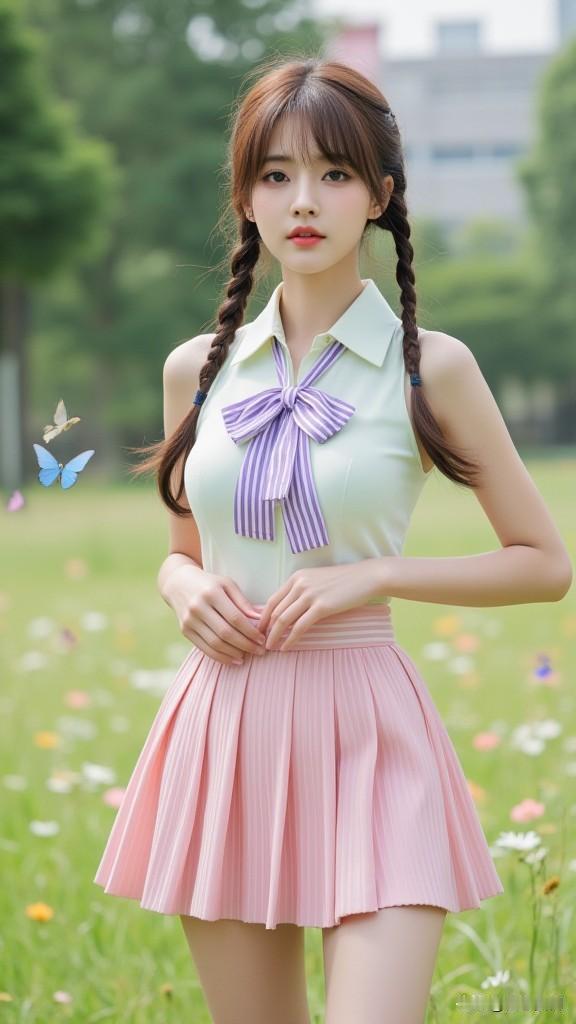满溢少女心的粉色裙装，配上甜美蝴蝶结，春日氛围直接拉满！🌸💕粉色显嫩穿搭 粉