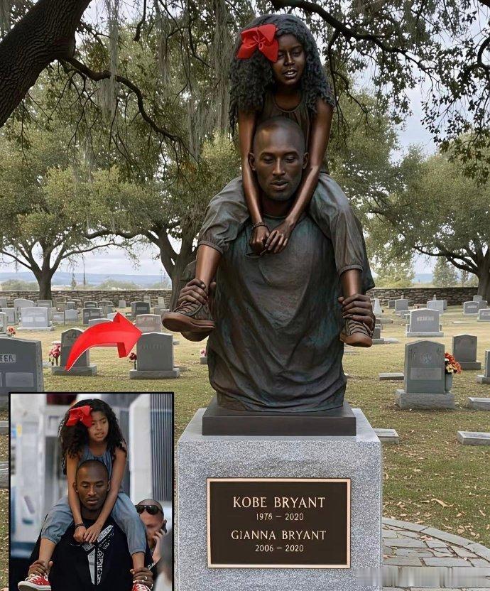 科比和他女儿的墓碑 