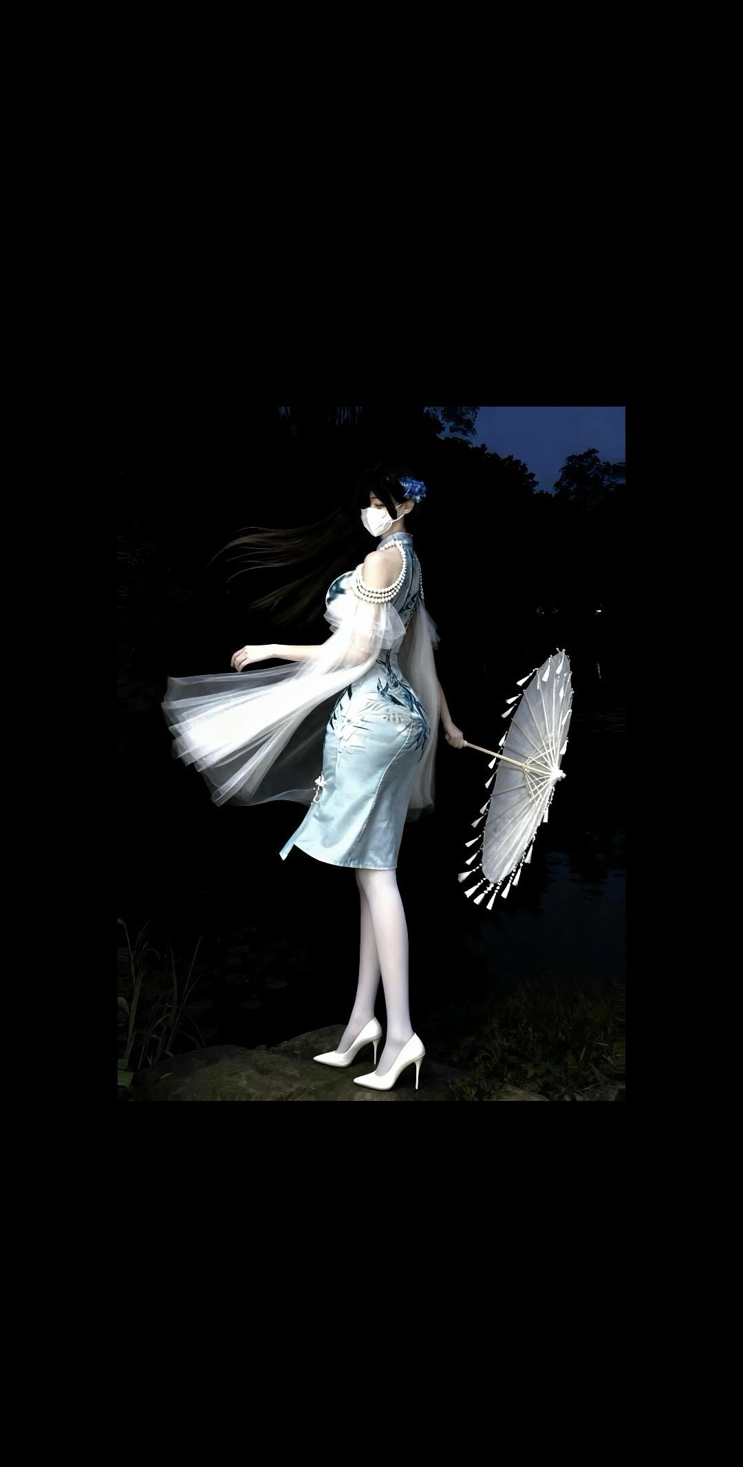 唐伯虎版下完这场雨下完这场雨 旗袍