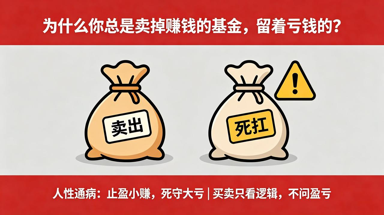 [流泪]为什么你总是卖掉赚钱的基金，留着亏钱的？
很多小白打开账户，看到一只赚了