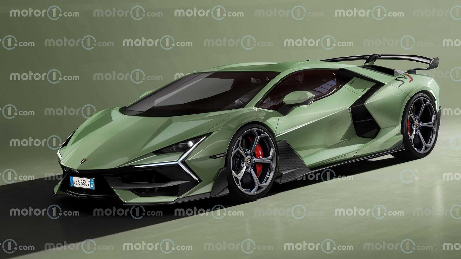兰博基尼Revuelto SVJ渲染图（motor1） ​​​