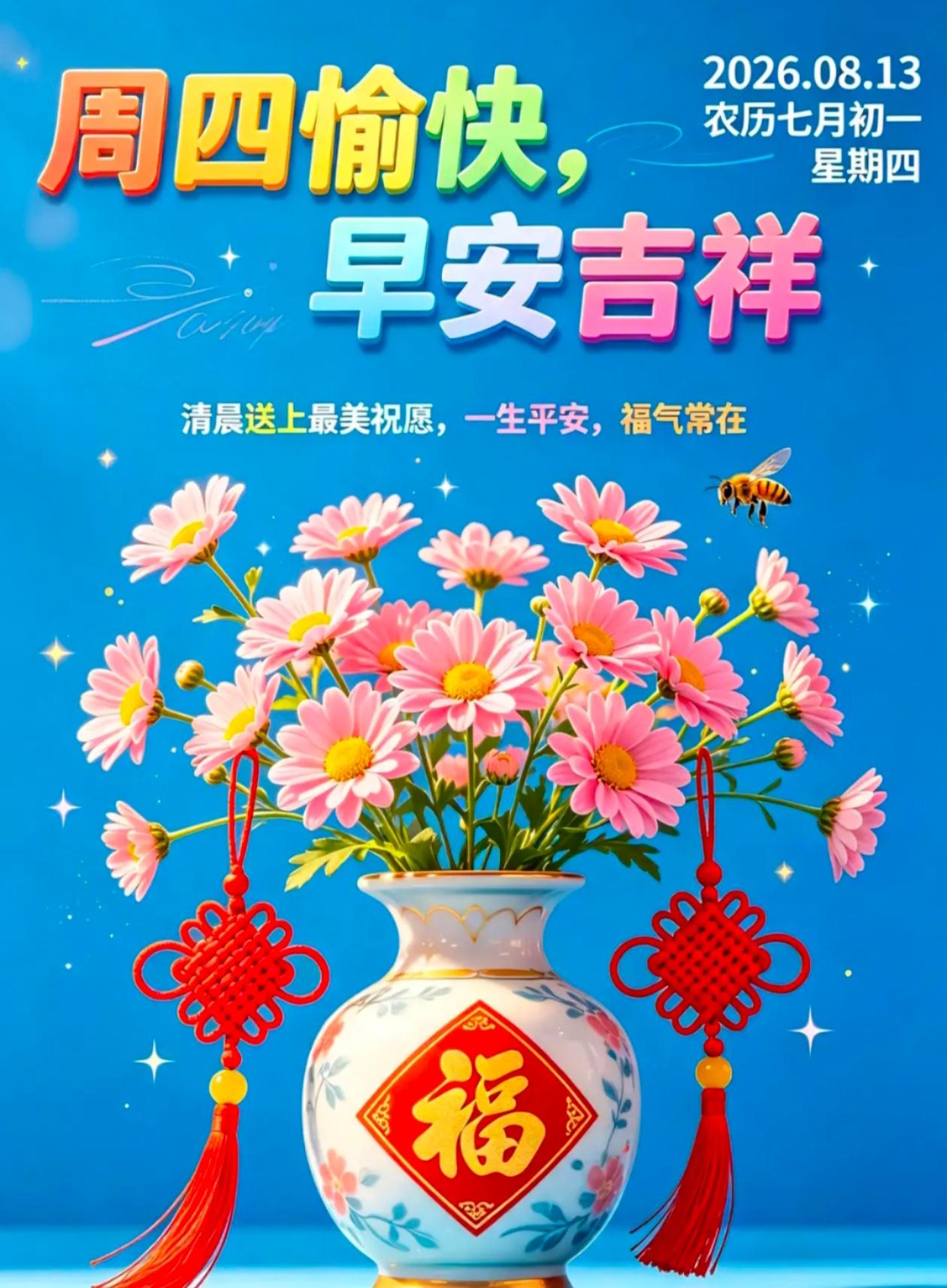 [福]2026./8月13日，秋晨揽静雅，人间皆安暖[福]

[微风][太阳]山