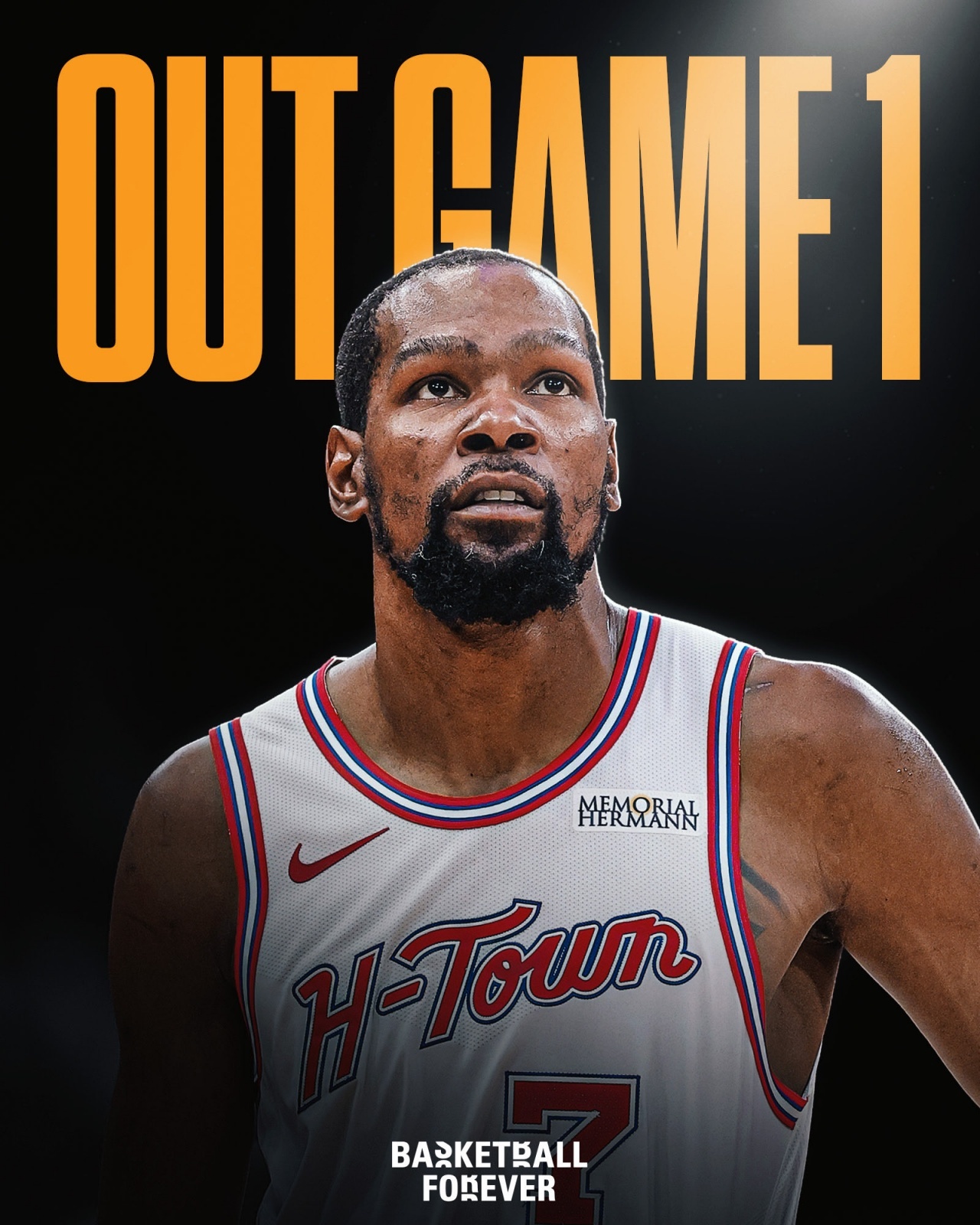 杜兰特在训练中膝盖戳伤，今天不打，湖人压力小点！！ 