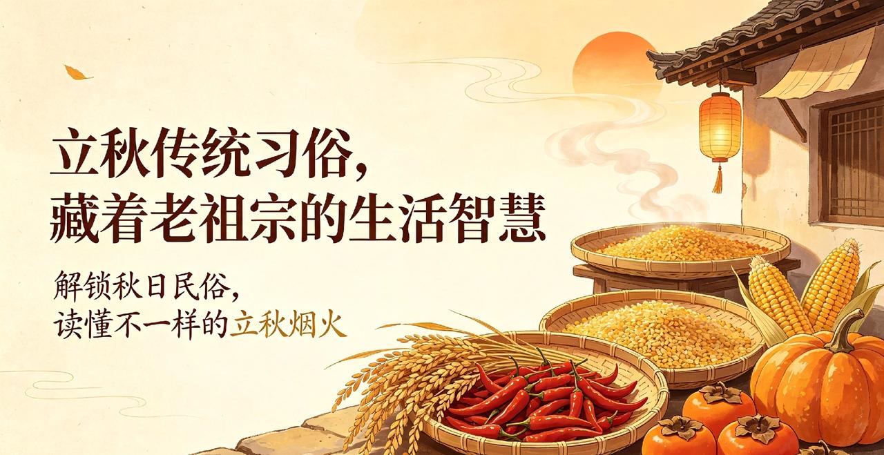 立秋传统习俗，藏着老祖宗的生活智慧
 
解锁秋日民俗，读懂不一样的立秋烟火