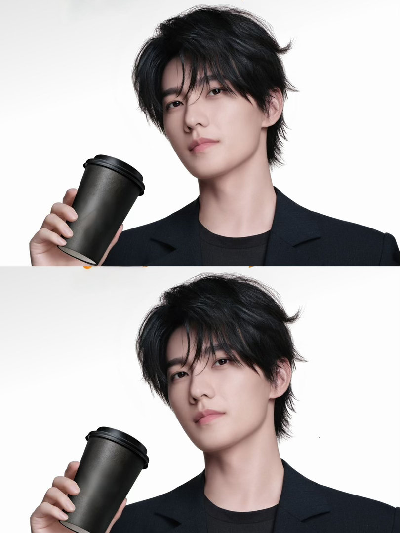 杨洋海报像开了时间条 有人说他出道这么多年状态没变过。其实变了。不是脸变了，是眼