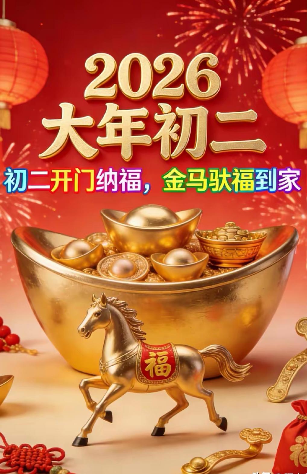 大年初二
恭迎財神：
財運亨通，
金玉滿堂，
財源滾滾。
早上好！
[祈祷][玫